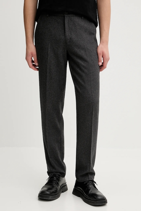 Les Deux spodnie z dodatkiem wełny Como tkanina szary 1000411