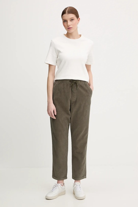 United Colors of Benetton spodnie sztruksowe 4H1KUF04Y zielony AW25