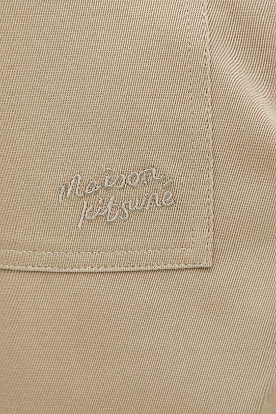 Maison Kitsuné spodnie bawełniane Relaxed beżowy PM01119WW9028