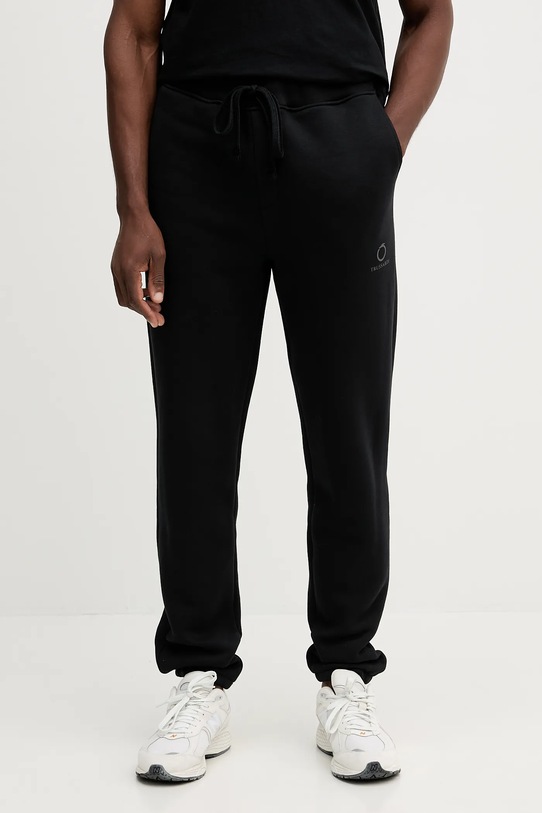 Trussardi spodnie dresowe bawełniane nadruk czarny P8008000061N