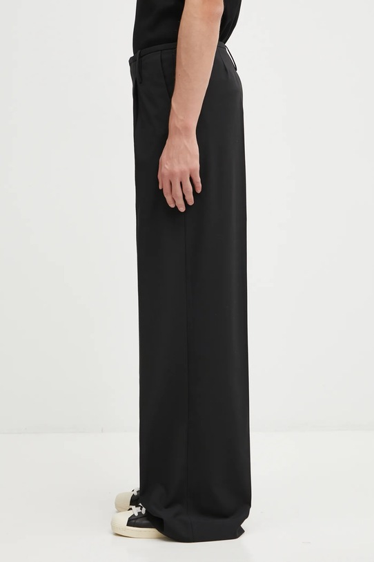 032C spodnie z dodatkiem wełny Wide Leg Suit F25.MRW.0903.000 czarny AW25