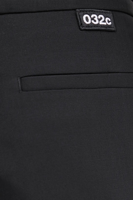 032C spodnie z dodatkiem wełny Wide Leg Suit czarny F25.MRW.0903.000