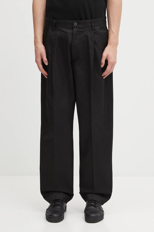 NEIGHBORHOOD spodnie TWO TUCK tkanina czarny 252ZANH.PTM06
