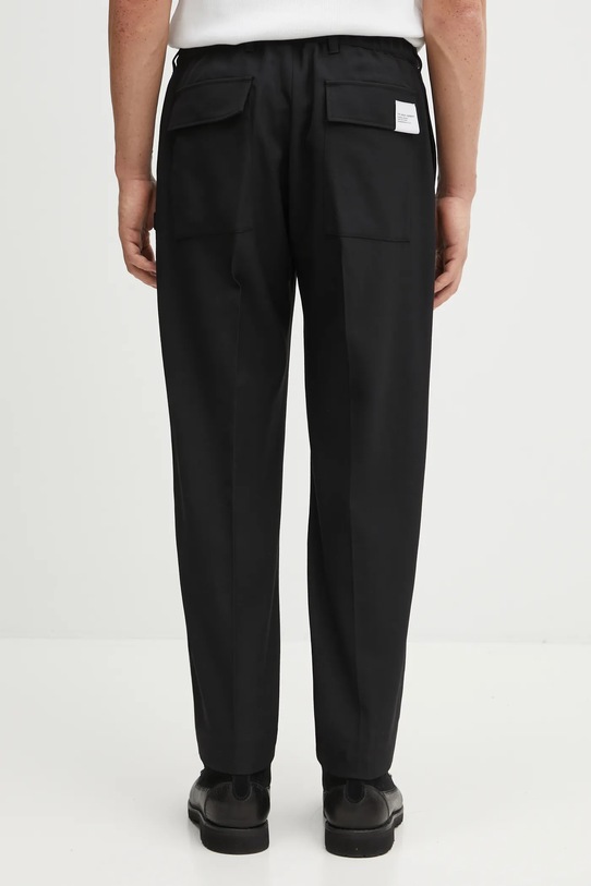 Odzież NEIGHBORHOOD spodnie z dodatkiem wełny TAPERED SILHOUETTE 252ZANH.PTM03 czarny