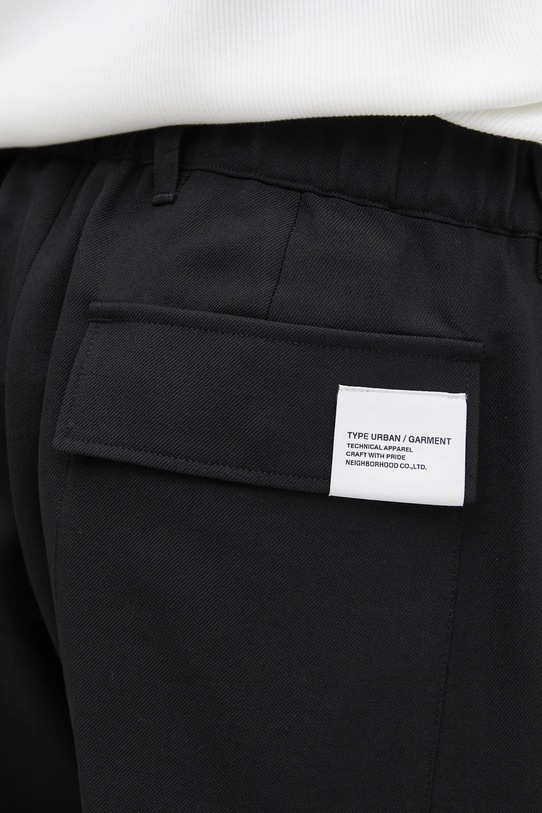 NEIGHBORHOOD spodnie z dodatkiem wełny TAPERED SILHOUETTE czarny 252ZANH.PTM03