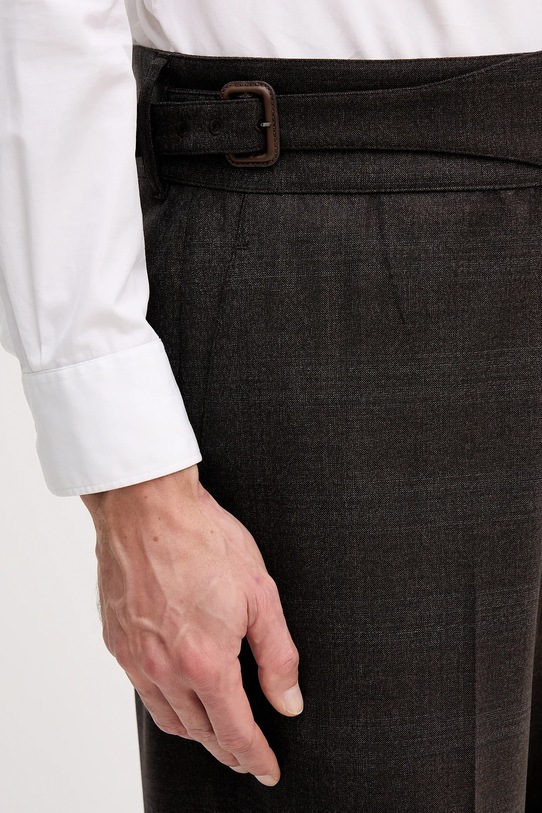 Emporio Armani spodnie wełniane szary EM004009.TE182704