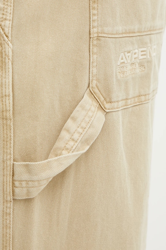 AAPE spodnie bawełniane Now beżowy AAPPTMC629XXP