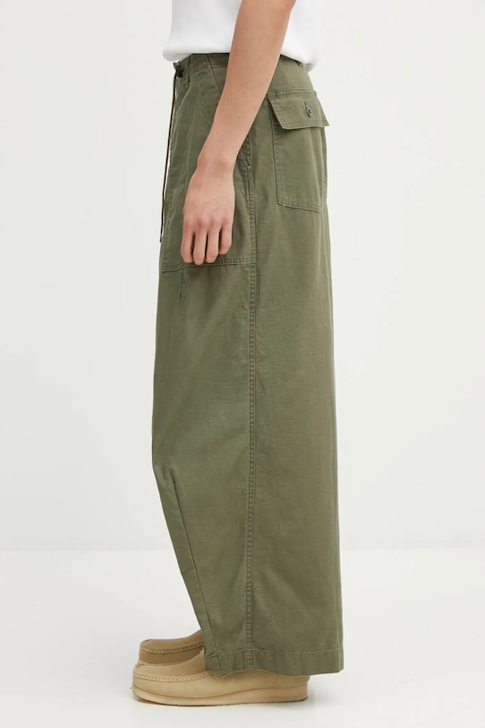 Needles spodnie bawełniane H.D. Fatigue RW237 zielony AW25