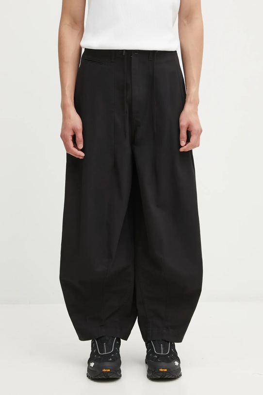 Needles spodnie bawełniane H.D. Military gładkie czarny RW238