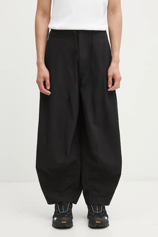 Needles spodnie bawełniane H.D. Military gładkie czarny RW238