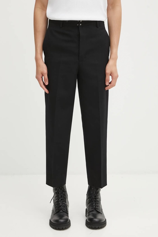 Visvim spodnie z dodatkiem wełny PASTORAL HW SLACKS chinos czarny 125205008019