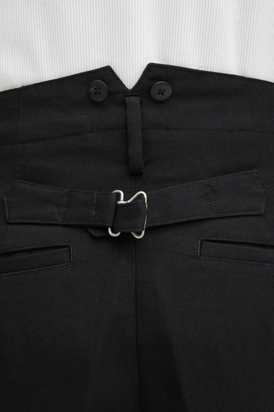 Visvim spodnie z dodatkiem wełny PASTORAL HW SLACKS czarny 125205008019