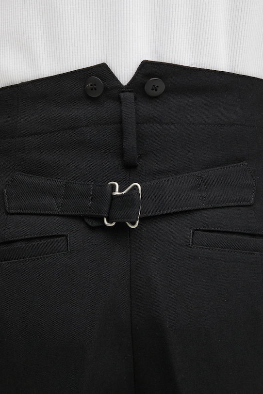 Visvim spodnie z dodatkiem wełny PASTORAL HW SLACKS czarny 125205008019