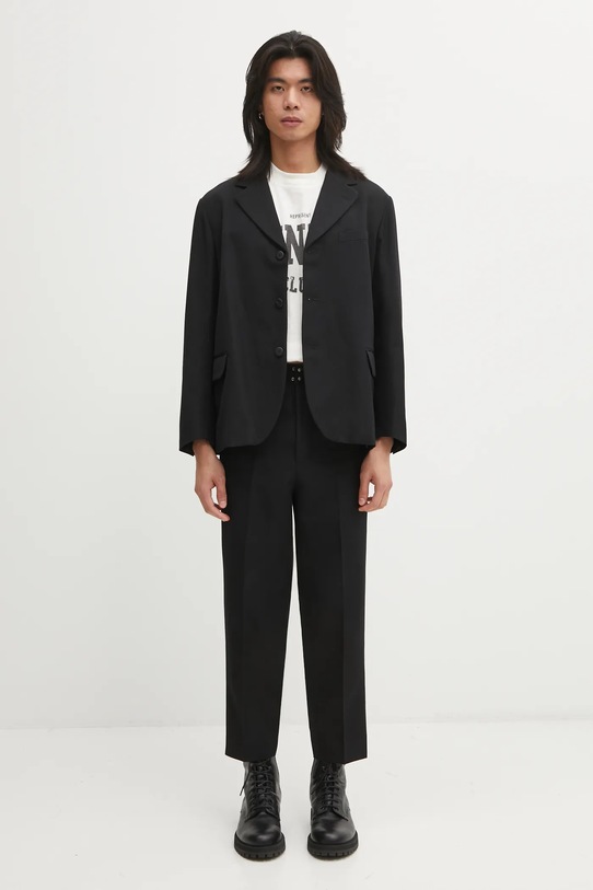 Visvim spódnica z dodatkiem wełny PASTORAL HW SLACKS 125205008019 czarny