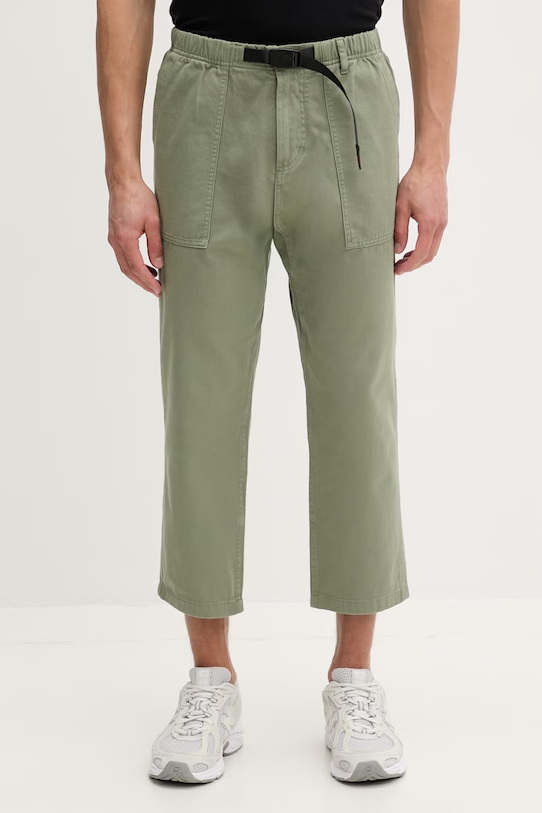 Gramicci kalhoty pánské bavlněné LOOSE TAPERED PANT látka zelená G103.OGT.
