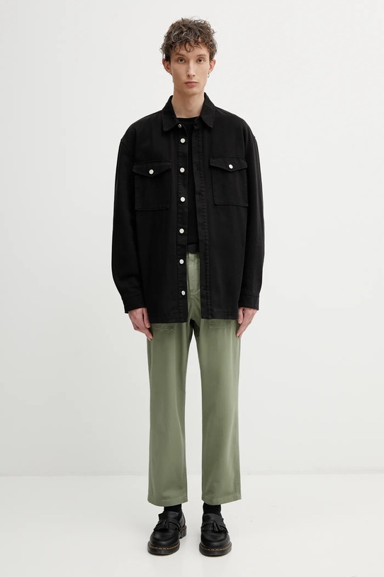 Gramicci spodnie bawełniane LOOSE TAPERED RIDGE PANT G114.OGT. zielony