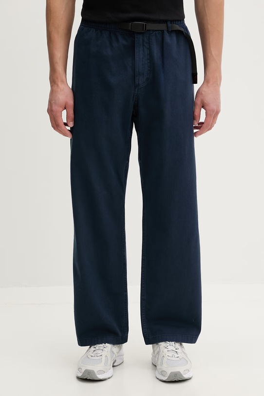 Gramicci regular fit kalhoty pánské bavlněné GRAMICCI PANT STRAIGHT FIT látka námořnická modř G116.OGT.