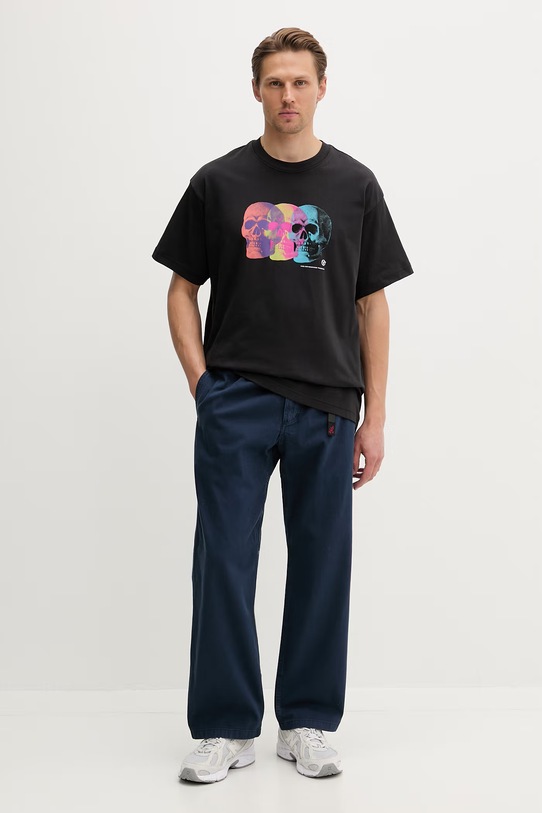 Gramicci regular fit kalhoty pánské bavlněné GRAMICCI PANT STRAIGHT FIT G116.OGT. námořnická modř AW25