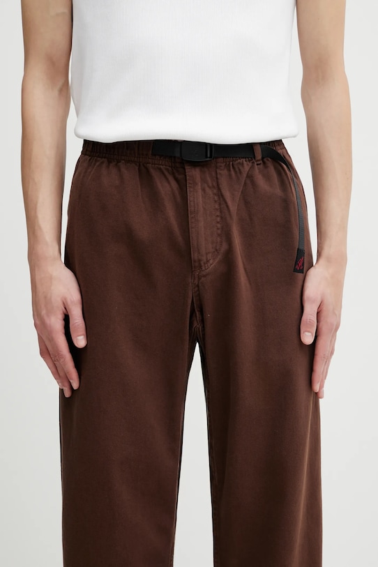 Bavlnené nohavice Gramicci GRAMICCI PANT STRAIGHT FIT hnedá G116.OGT.