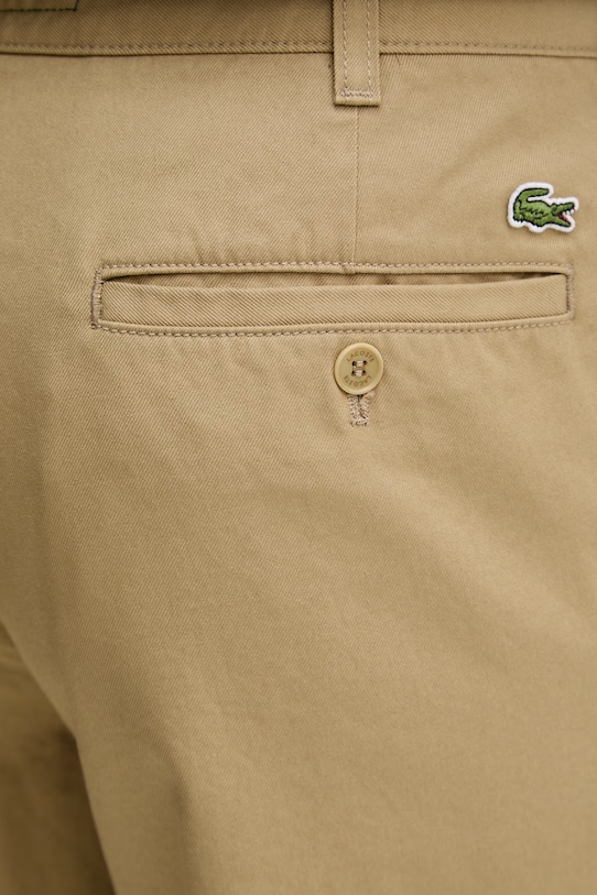 Lacoste spodnie bawełniane beżowy HH3332