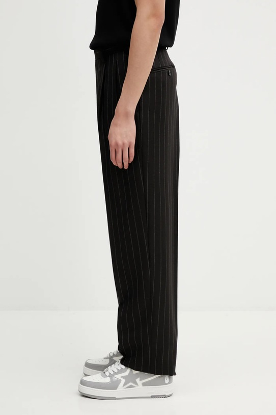 Wacko Maria spodnie wełniane 25FW.WMP.TR30 czarny AW25