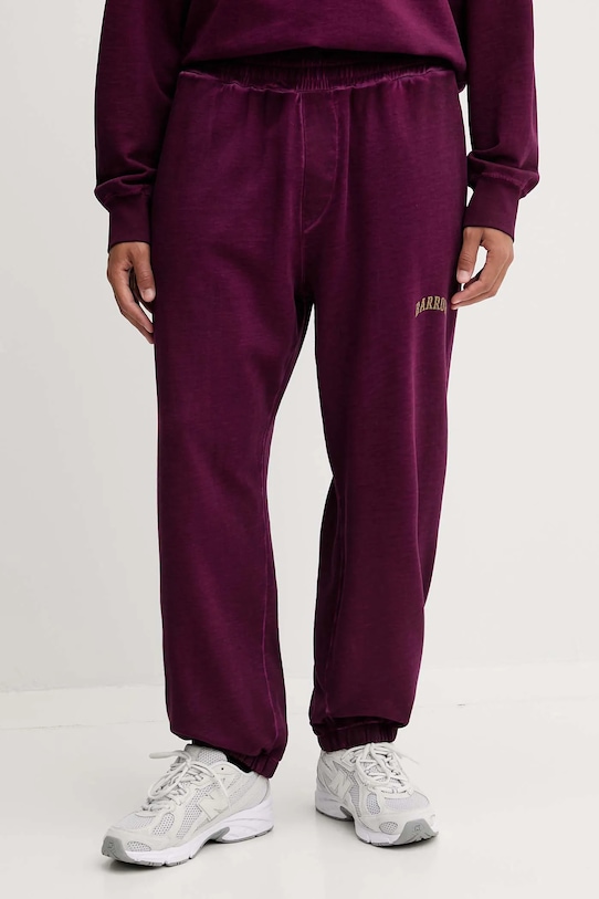 Barrow spodnie dresowe bawełniane bawełna fioletowy F5BWUAFP028
