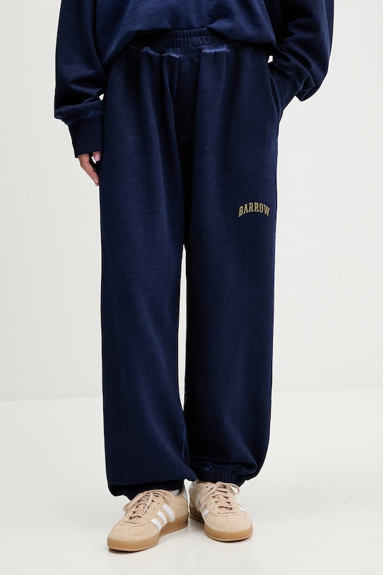 Barrow spodnie dresowe bawełniane F5BWUAFP028 granatowy AW25