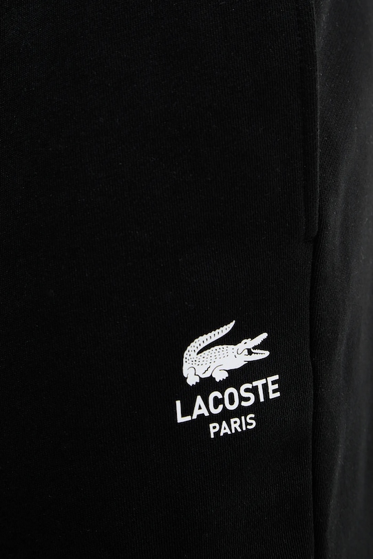 Lacoste spodnie dresowe bawełniane czarny XH2724