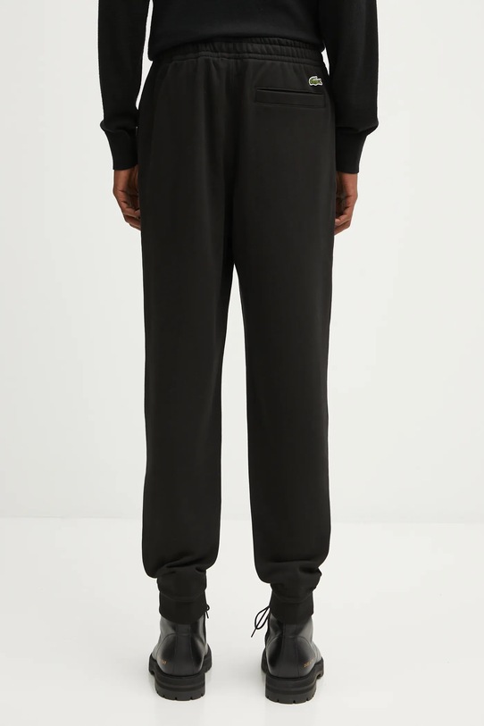 Βαμβακερό παντελόνι Lacoste XH2724 μαύρο