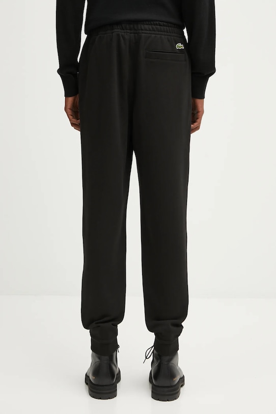 Βαμβακερό παντελόνι Lacoste XH2724 μαύρο