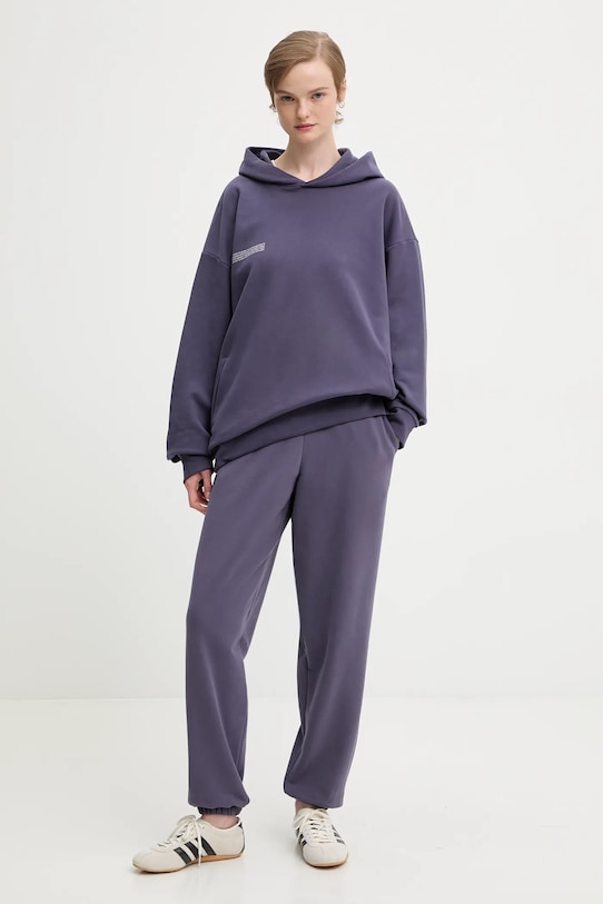 Pangaia pantaloni de trening din bumbac violet 10000295.