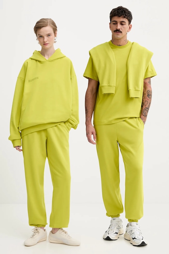 Pangaia spodnie dresowe bawełniane 10000295. zielony AW25