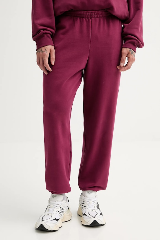 Pangaia spodnie dresowe bawełniane bawełna bordowy 10000295.