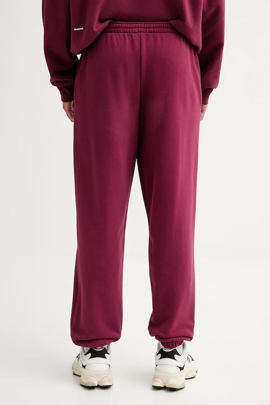 Pangaia spodnie dresowe bawełniane 10000295. bordowy