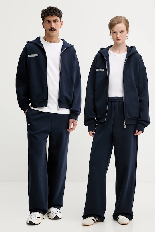 Pangaia pantaloni de trening din bumbac bumbac bleumarin 10002676.