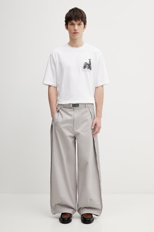 adidas Originals spodnie bawełniane RACE PANT KD7595 beżowy