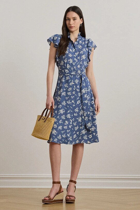 Obleka Lauren Ralph Lauren Raven modra 200970726