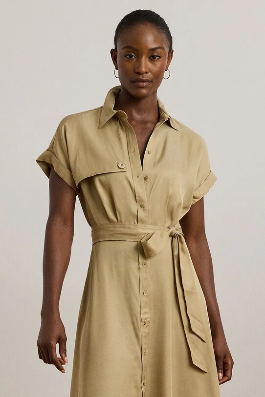 Odzież Lauren Ralph Lauren sukienka 200970808 beżowy