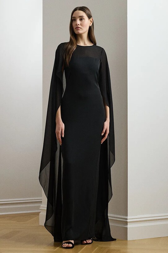 Lauren Ralph Lauren sukienka tkanina czarny 253951606