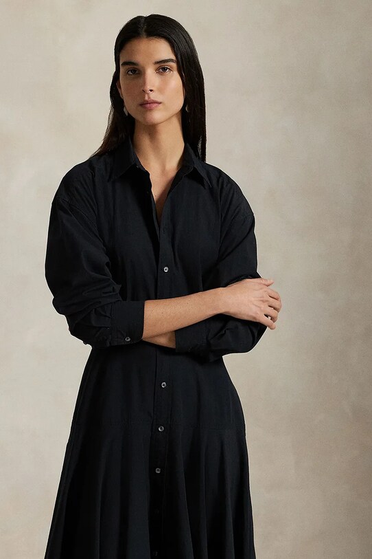 Дрехи Памучна рокля Polo Ralph Lauren 211972042 черен