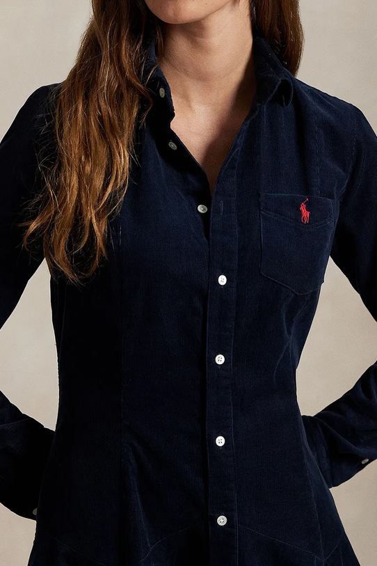 Хлопковое платье Polo Ralph Lauren тёмно-синий 211972069