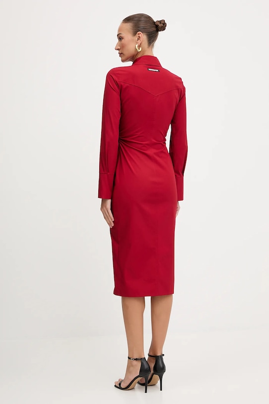 Odzież Patrizia Pepe sukienka bawełniana 8A1538.A391 czerwony