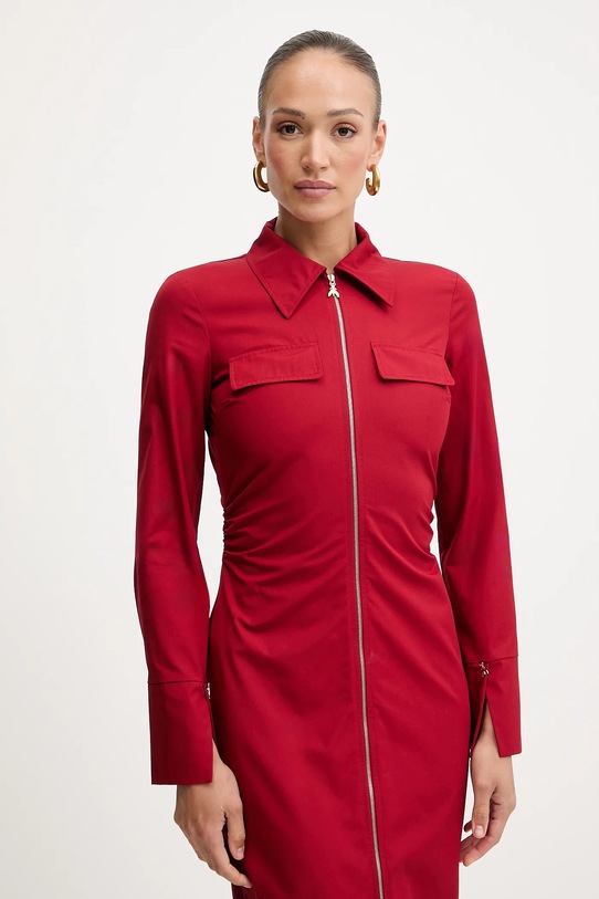 Patrizia Pepe rochie din bumbac rosu 8A1538.A391