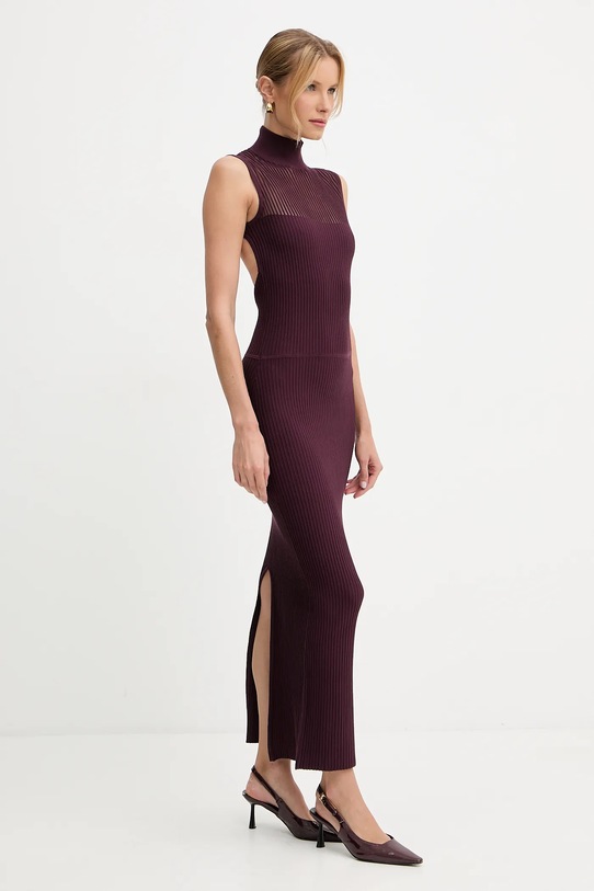 Patrizia Pepe sukienka 8A1555.K143 bordowy AW25