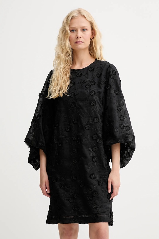 MUNTHE sukienka PANSI tkanina czarny 252131625225