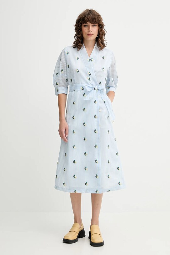 MUNTHE sukienka PUM 252132525224 niebieski AW25
