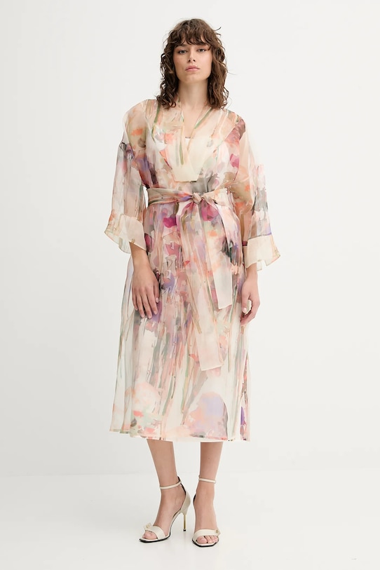 MUNTHE sukienka jedwabna PRIVET casual beżowy 252133125219