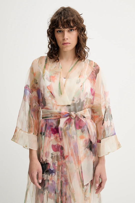 MUNTHE sukienka jedwabna PRIVET beżowy 252133125219