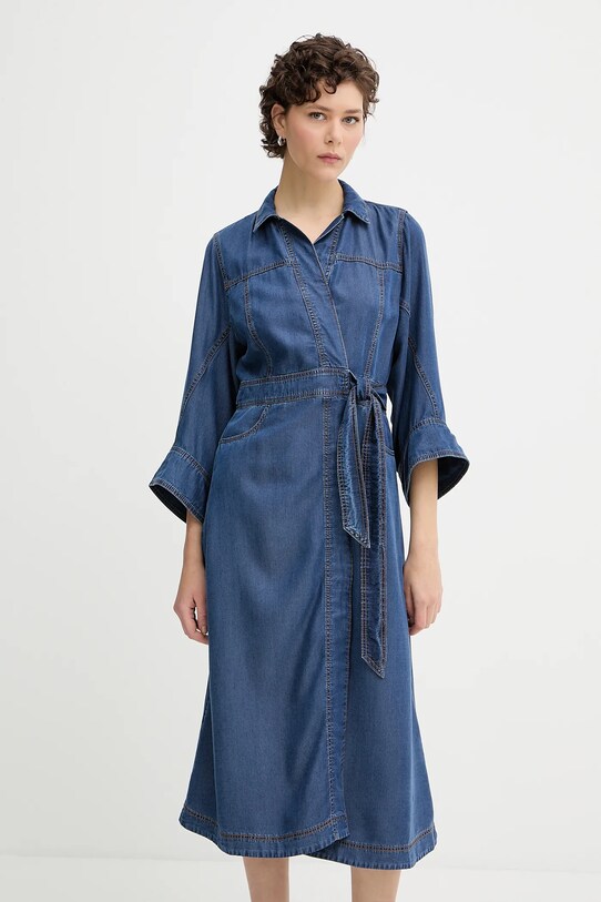 MUNTHE sukienka jeansowa PRESCOTT 252134025207 niebieski AW25