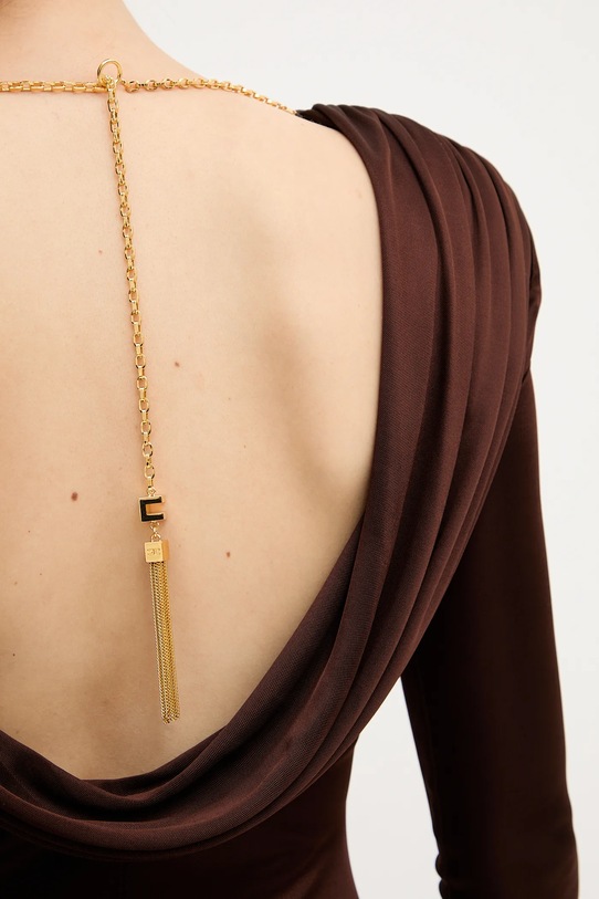Šaty Elisabetta Franchi ABR1056E2 hnědá